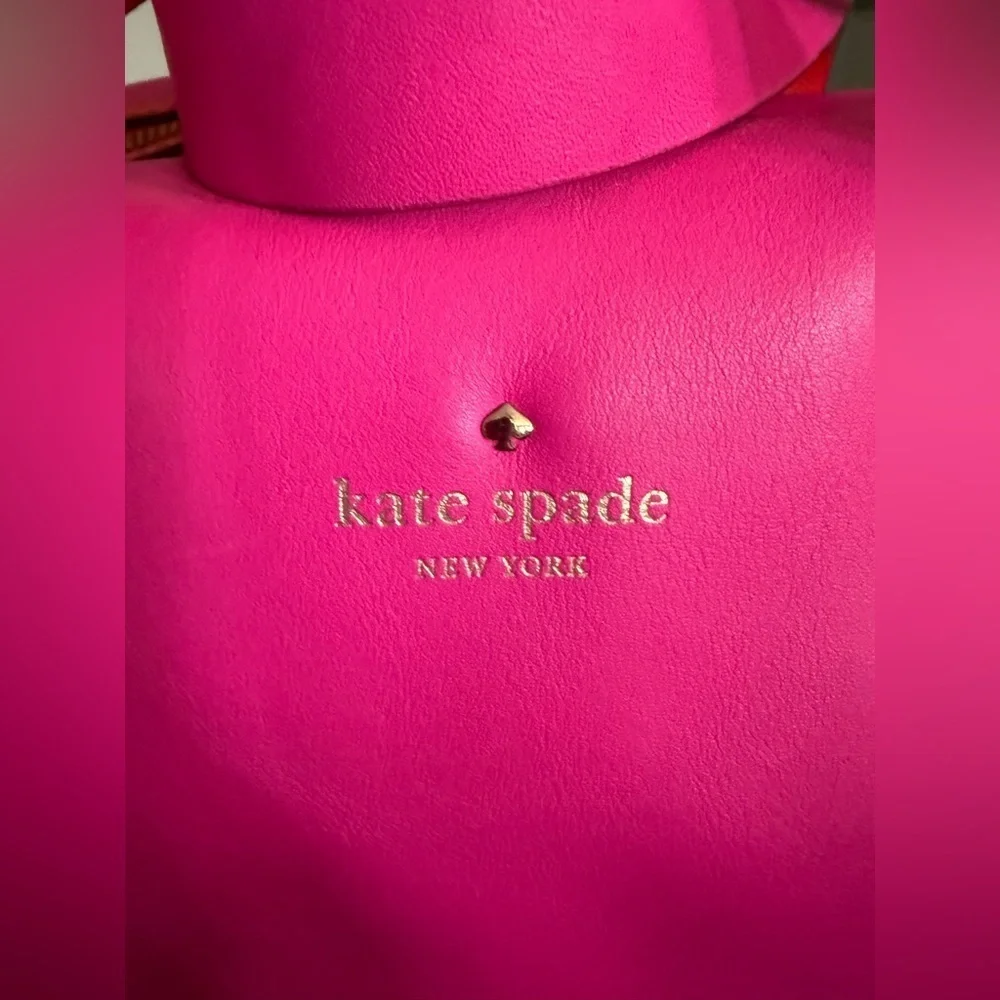 Kate Spade authentic hot pink and orange two way bag/purse leather NWOT